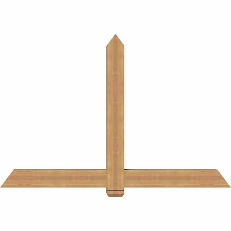 Ekena Millwork Eugene Smooth Timber Gable Bracket, Western Red Cedar, 72"W x 48"H x 5 1/2"D x 5 1/2"F, 16/12 Pitch GBW072X48X0606EUG00SWR